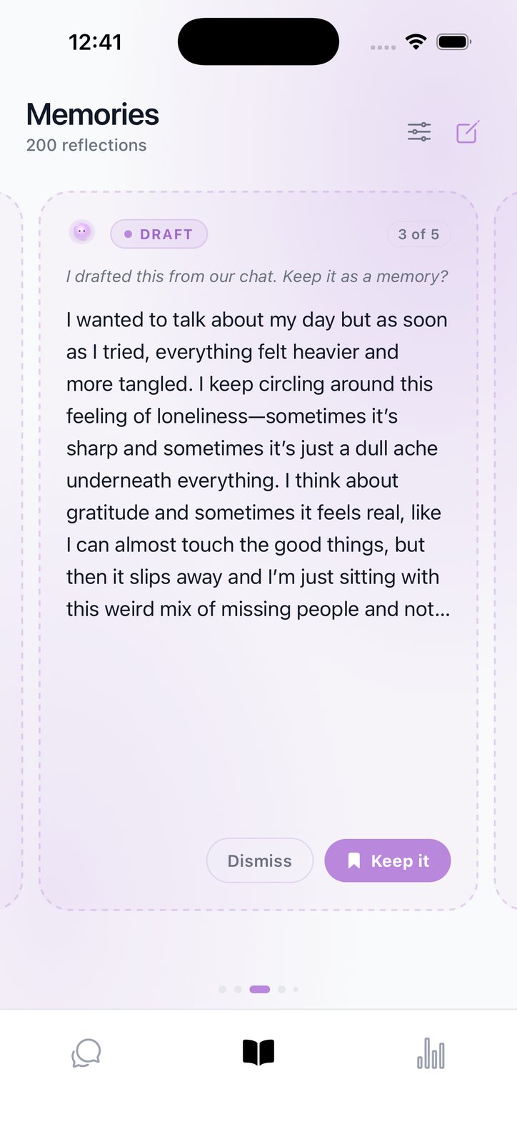 Memories drafted from a conversation
